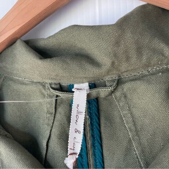 Willow & Clay olive green utility jacket rolled sleeve style hooded size medium - Picture 5 of 9